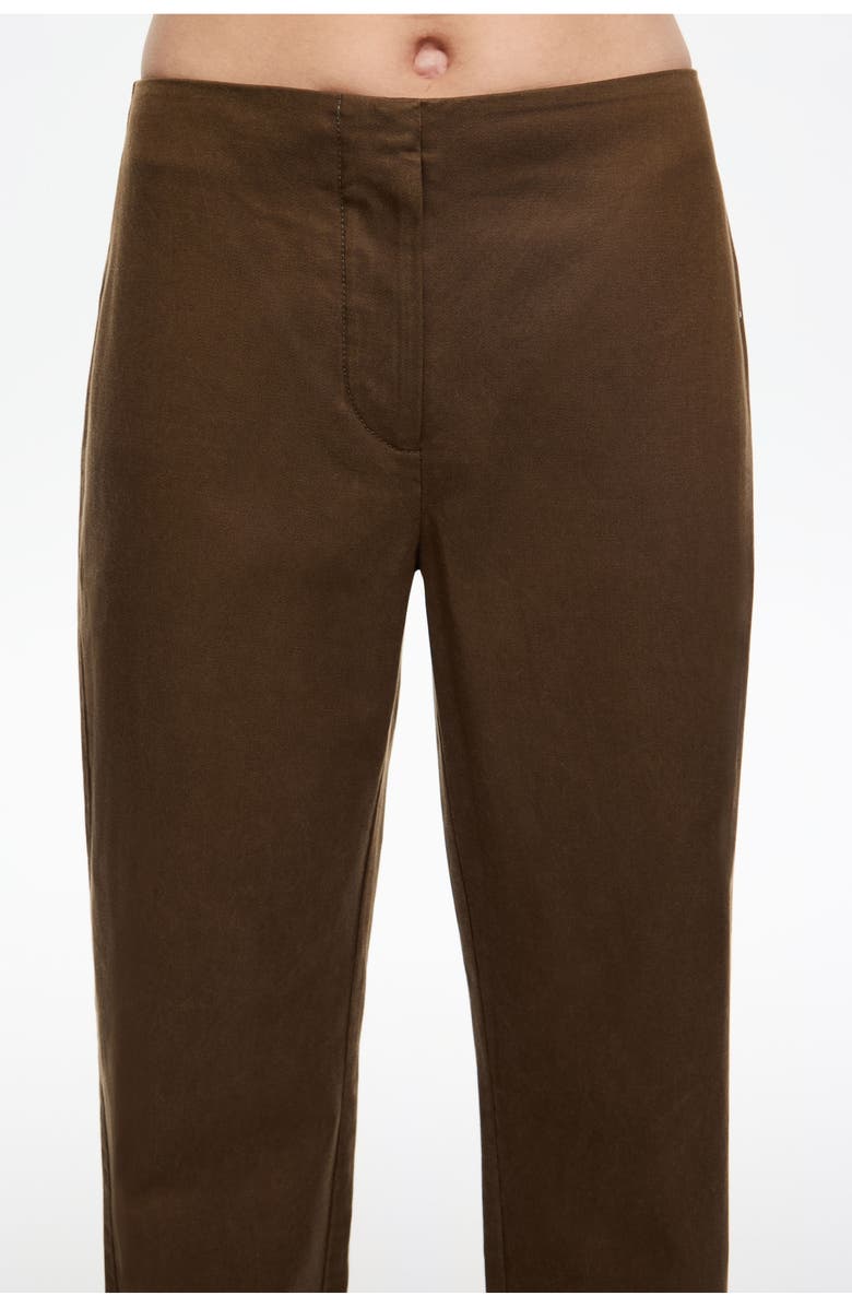 Bimba y Lola Straight Leg Trousers, No Waistband, Alternate, color, Olive