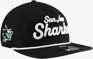 New Era Men's New Era Black San Jose Sharks Team Text Golfer Adjustable Hat