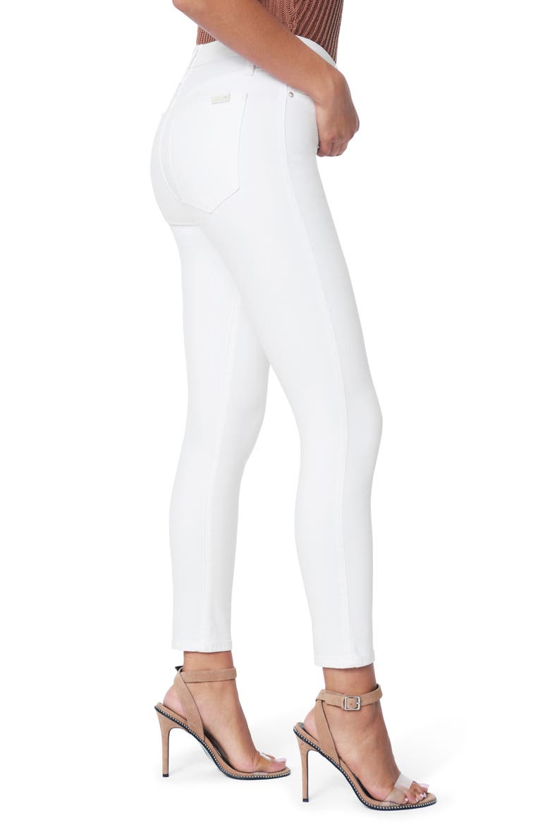 The Charlie High Waist Crop Skinny Jeans, Alternate, color, WHITE