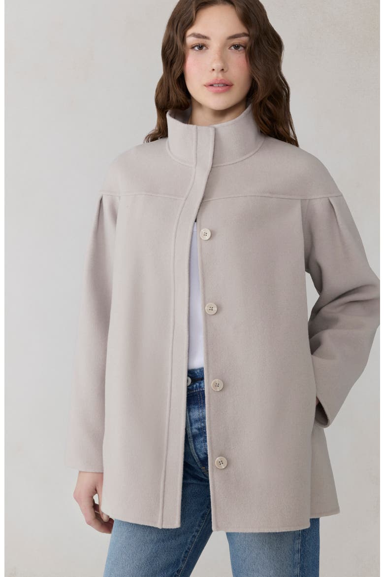 Kiera Wool Blend Coat, Alternate, color, LIGHT OAK