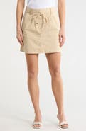 BOSS Varachute Belted Stretch Cotton Miniskirt
