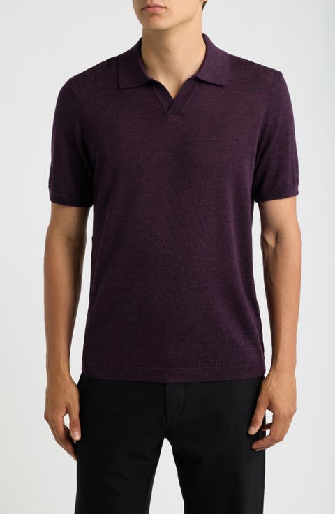 Wool Johnny Collar Polo