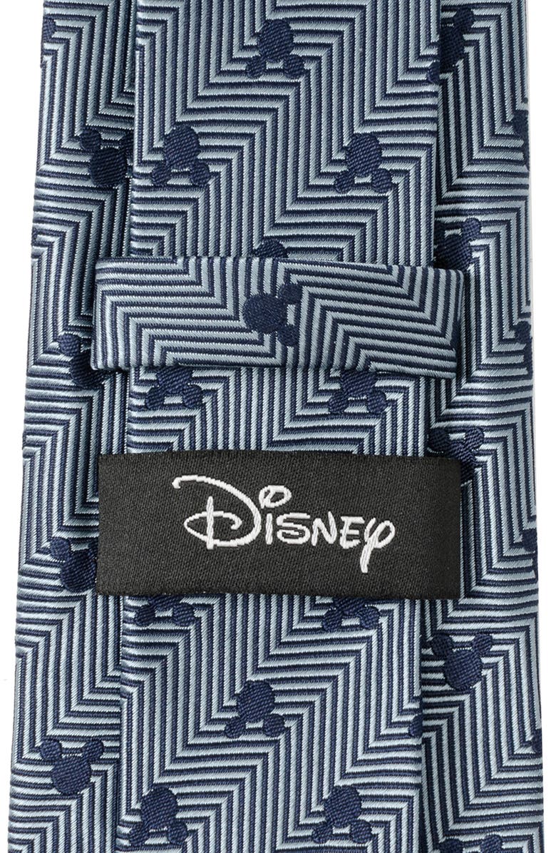 Cufflinks, Inc. x Disney Mickey Silhouette Herringbone Silk Tie, Alternate, color, Blue