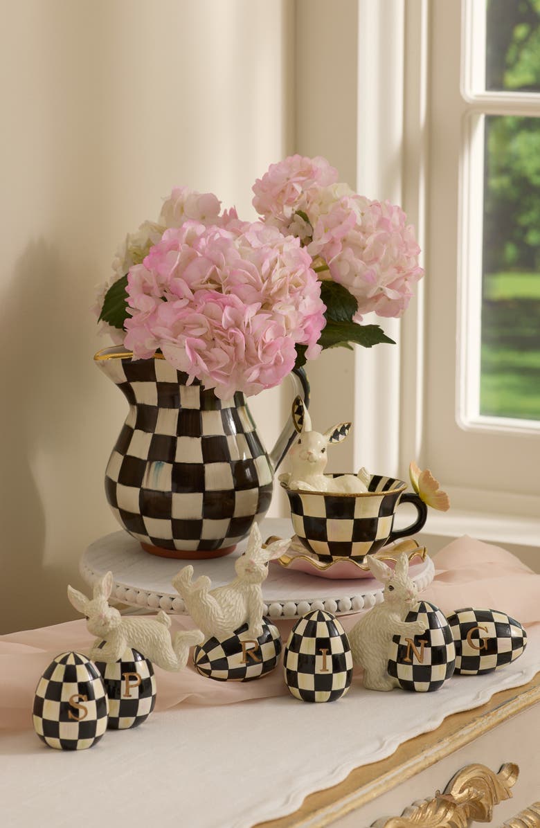 MACKENZIE CHILDS Teacup Bunny, Alternate, color, Black