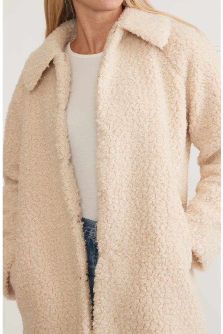 Faux Shearling Coat, Alternate, color, CREAM