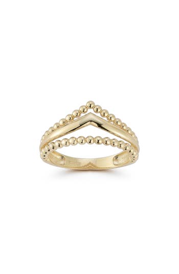 Ember Fine Jewelry Beaded Crown Ring In Gold