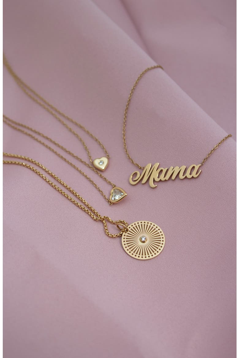 Diamond Heart Pendant Necklace, Alternate, color, YELLOW GOLD