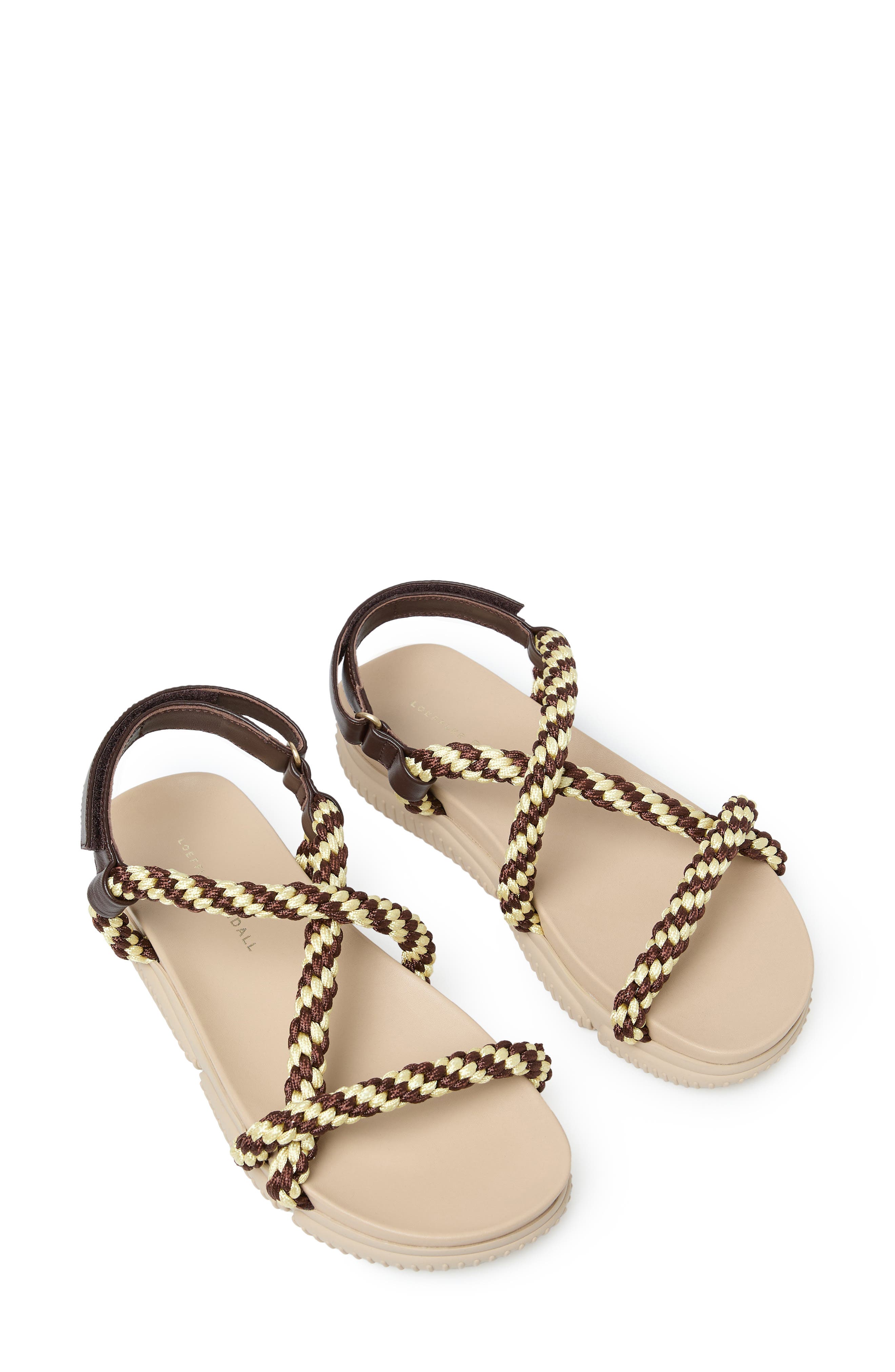 Loeffler Randall Ozzy Sport Sandal, Alternate, color, Cream/ Brown/ Butter