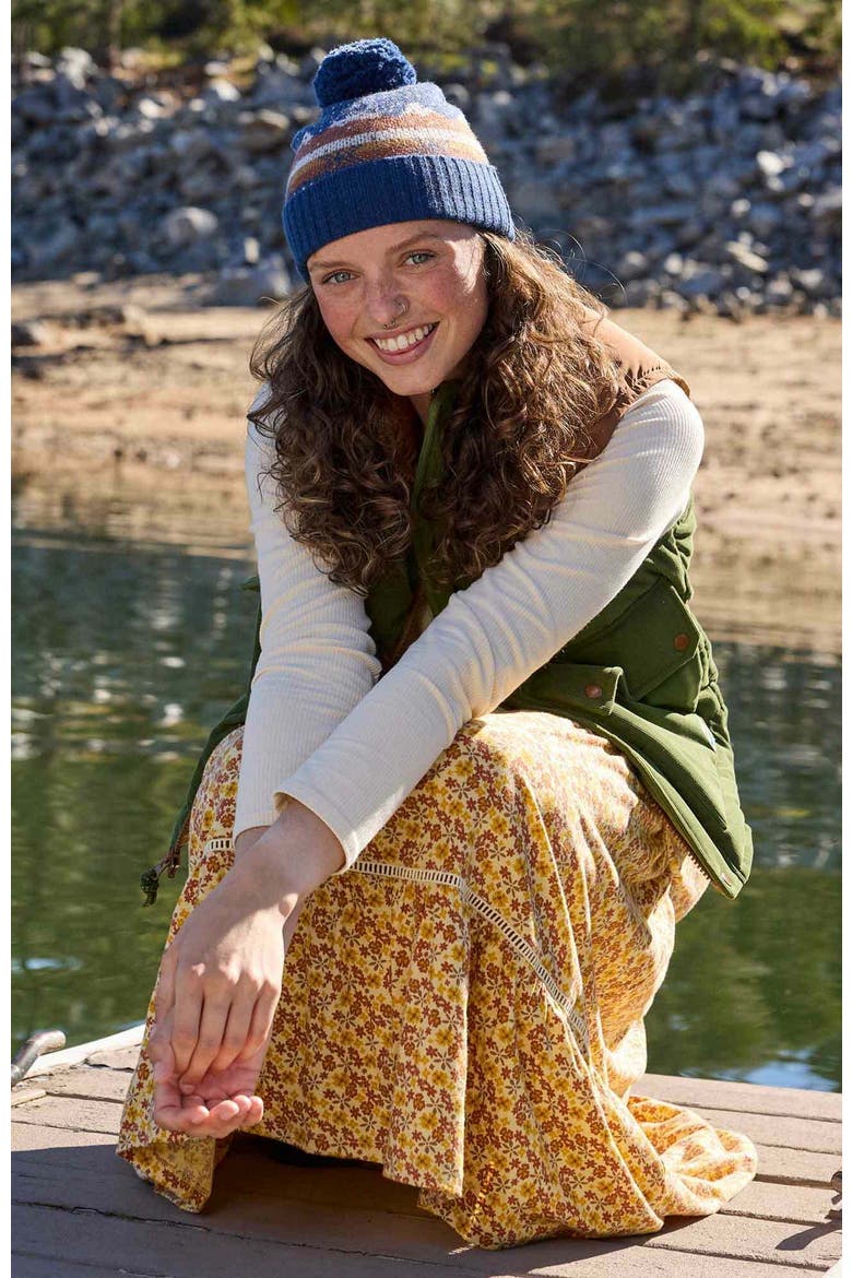 Cazadero Pom Beanie, Alternate, color, True Navy Scenic