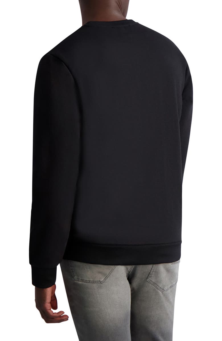 KARL LAGERFELD PARIS Logo Long Sleeve Cotton Graphic Tee, Alternate, color, 