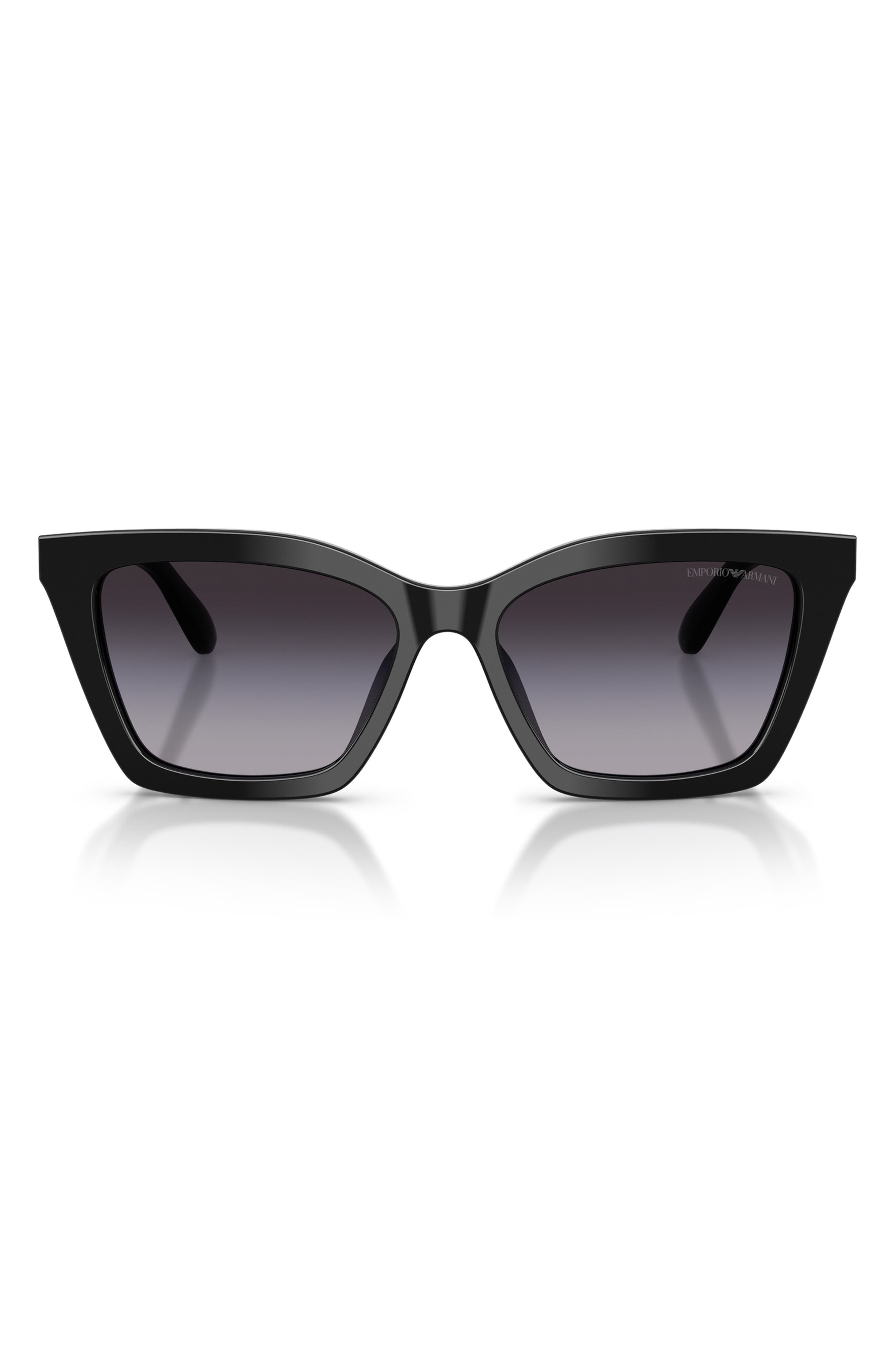 Emporio Armani Grey Gradient Butterfly Ladies Sunglasses Ea4250u 50178g 54 In Black