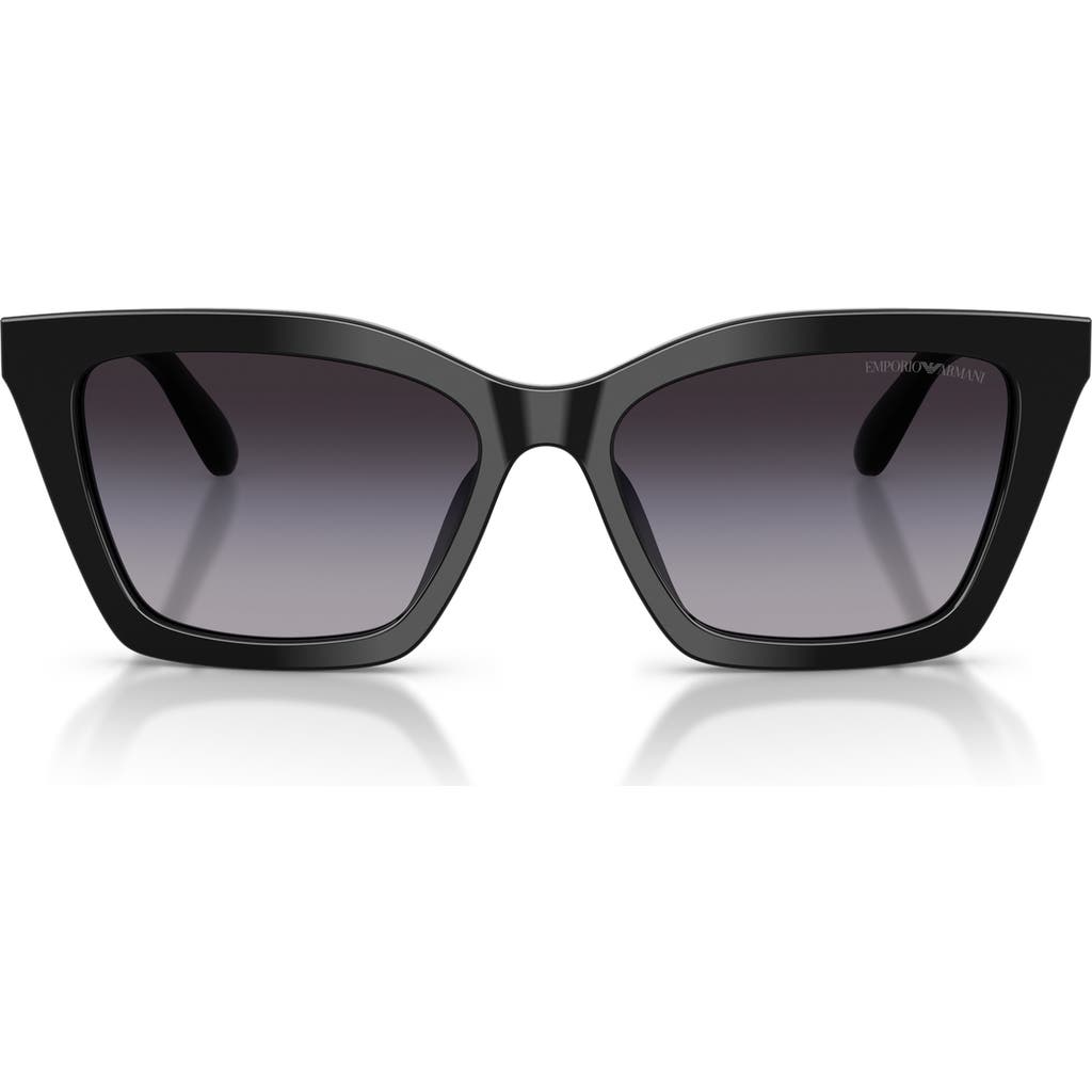 Emporio Armani Grey Gradient Butterfly Ladies Sunglasses Ea4250u 50178g 54 In Black