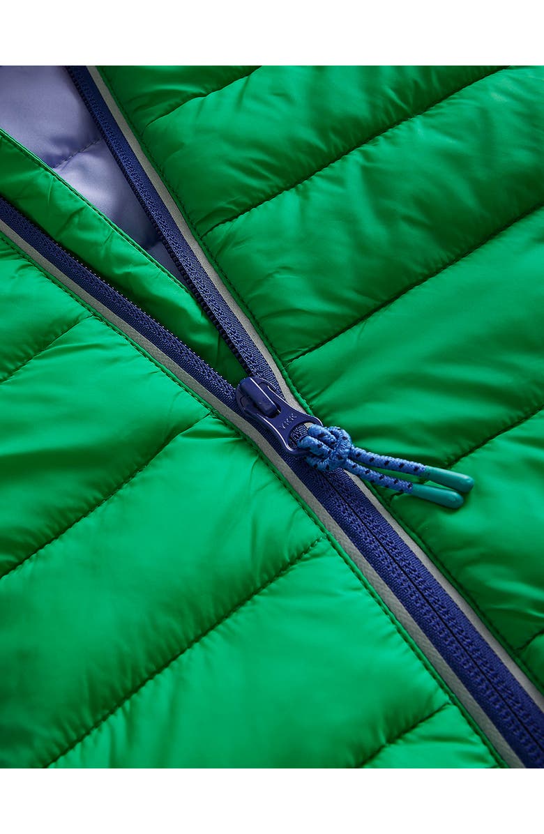 Mini Boden Kids' Pack Away Solid Quilted Zip-Up Hooded Jacket, Alternate, color, 