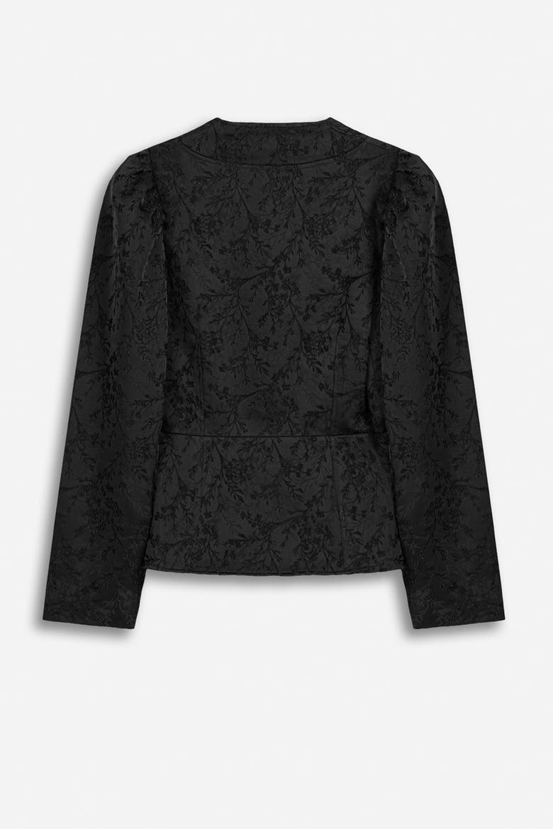 Balloon Sleeve Wrap Jacket, Alternate, color, Black