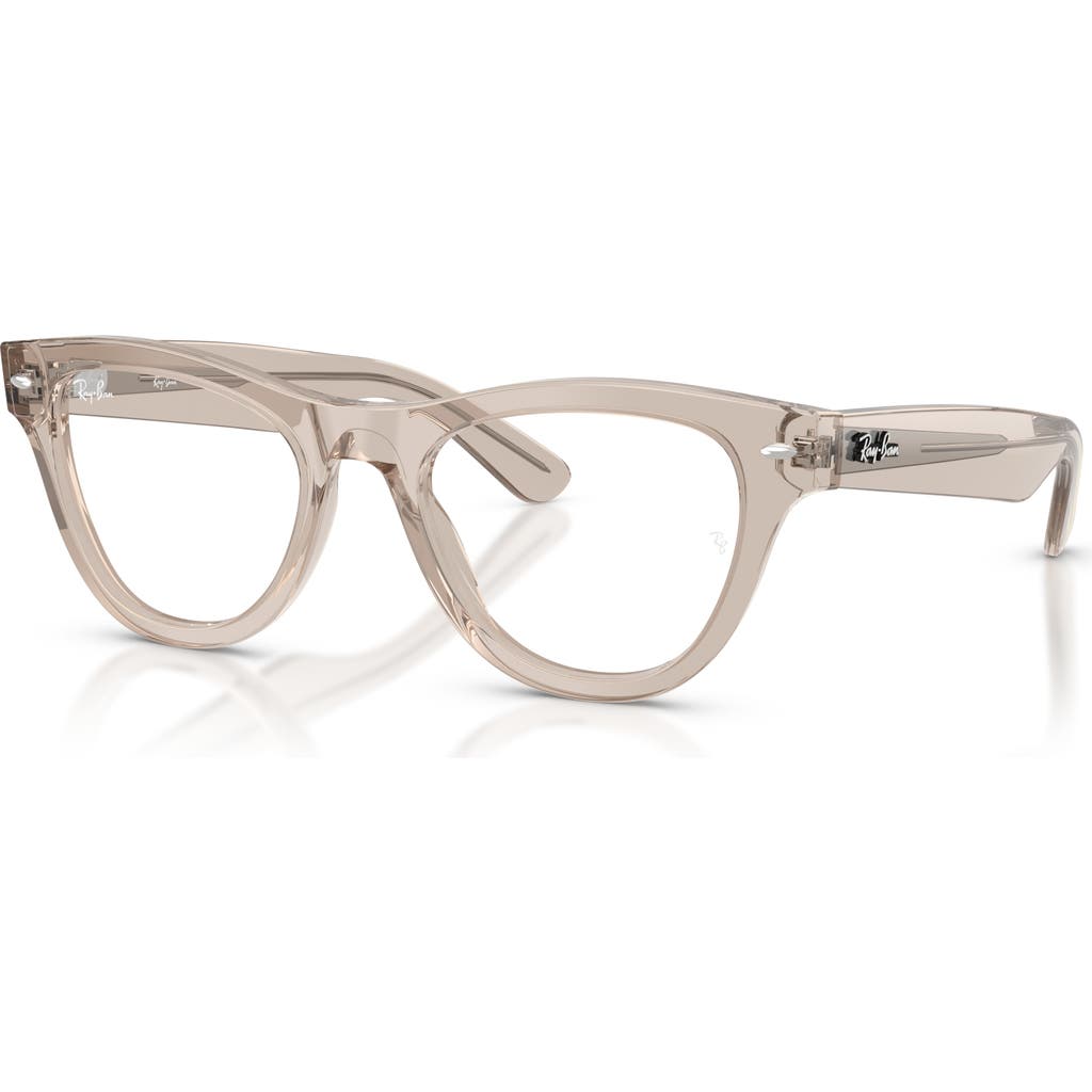 Ray Ban Ray-ban 52mm Cat Eye Optical Glasses In Brown