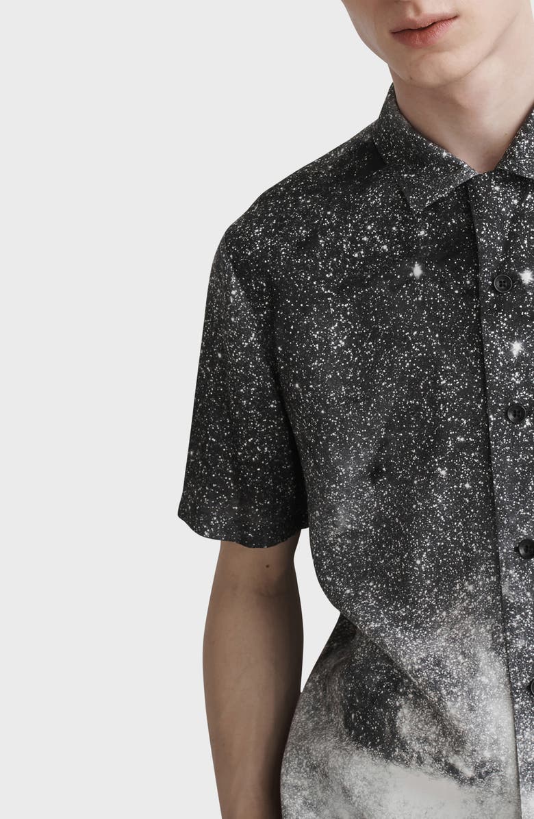 rag & bone Avery Print Short Sleeve Button-Up Shirt, Alternate, color, 