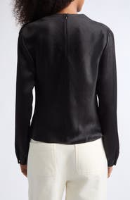 Vince Draped Cowl Neck Long Sleeve Top