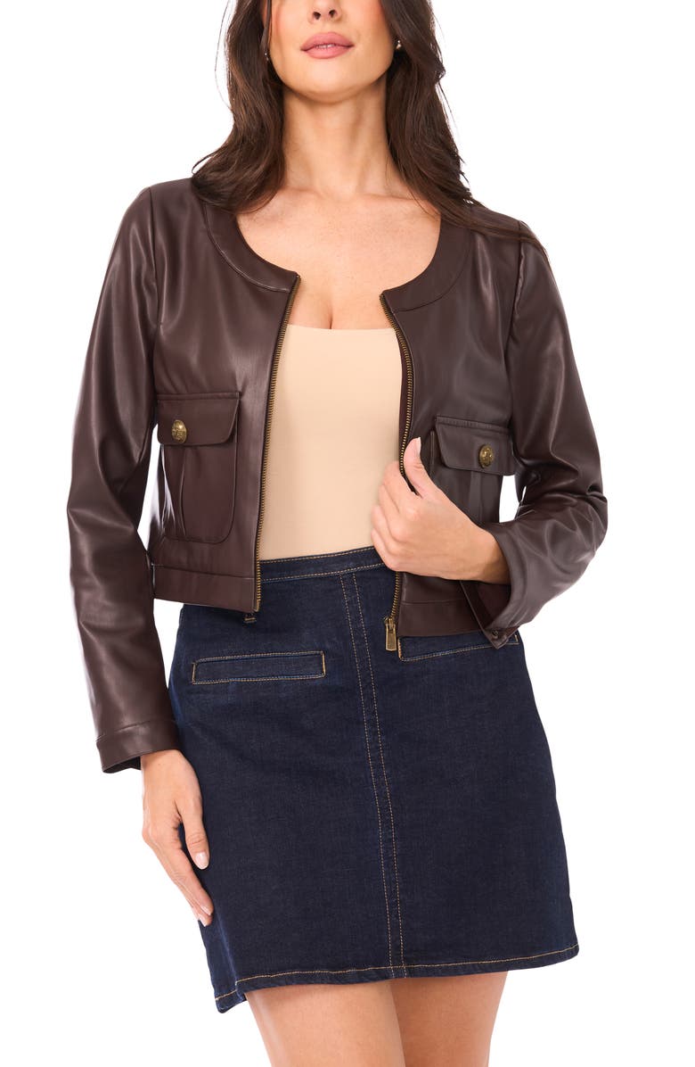 Vince Camuto Faux Leather Jacket, Main, color,