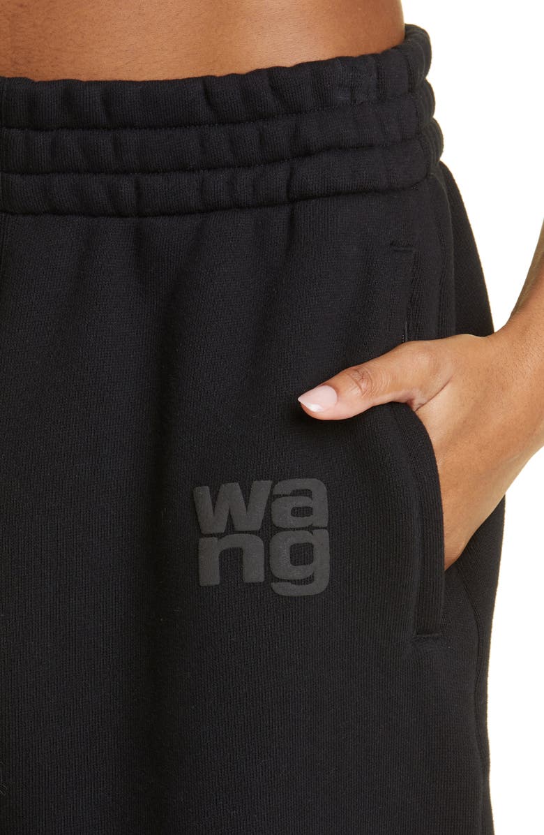 Alexander Wang Puff Logo Structured Terry Sweatpants, Alternate, color, 