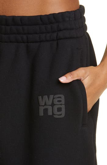 大人気【alexanderwang】Structured terry puff logo sweatpants PUFF LOGO SWEATPANT IN STRUCTURED TERRY in BLACK