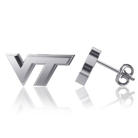 Virginia Tech Hokies Team Logo Silver Post Earrings