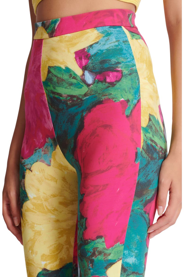 Jersey leggings with roses print, Alternate, color, multicolor