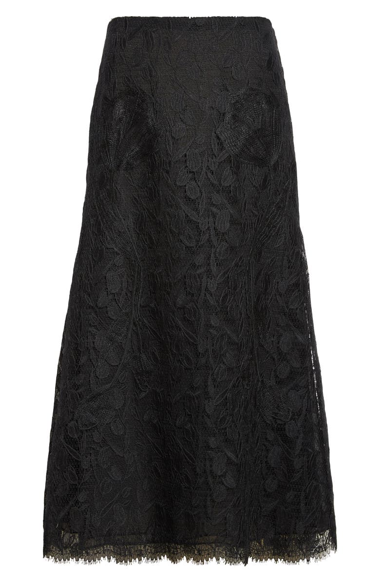Lela Rose Floral Lace Flared Skirt, Alternate, color,