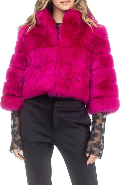 Genuine Shearling Bolero with Cropped Sleeves