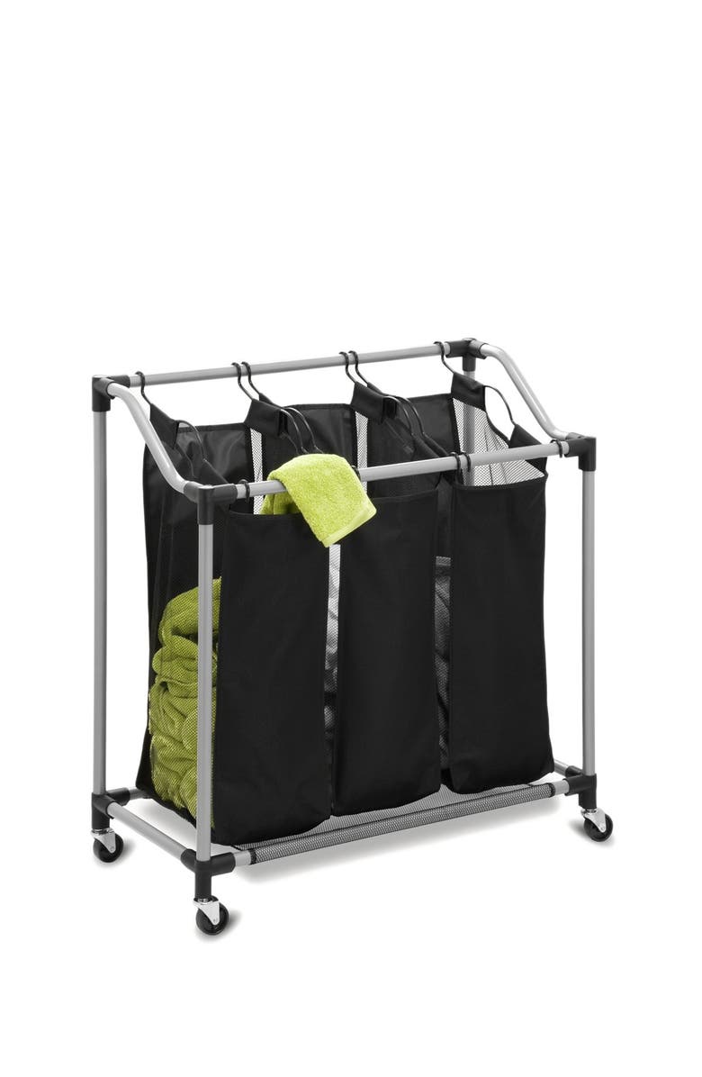 HONEY-CAN-DO Elite Triple Laundry Sorter, Alternate, color, 