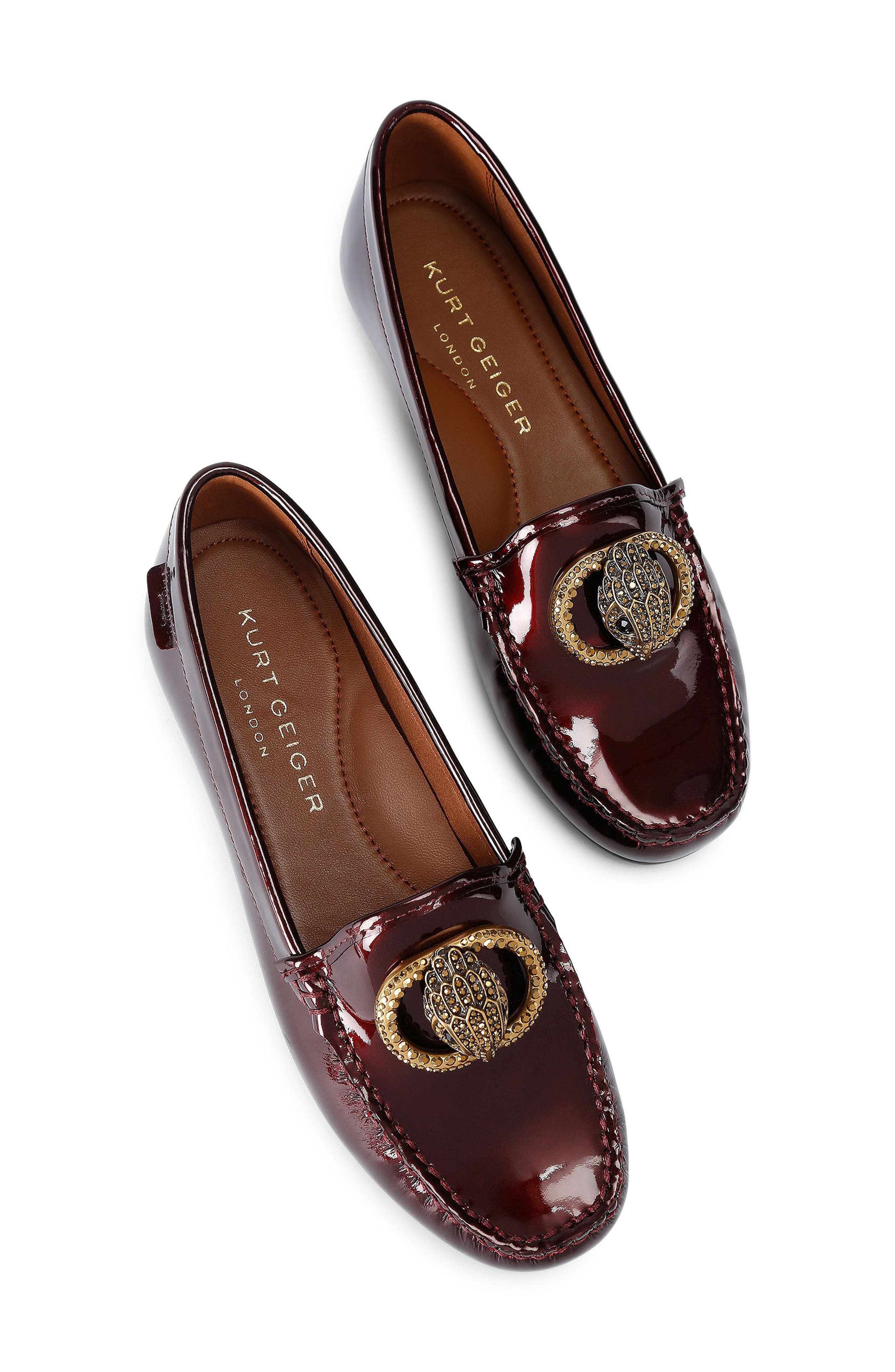 Kurt Geiger London Chelsea Croc Embossed Loafer, Alternate, color, Medium Red