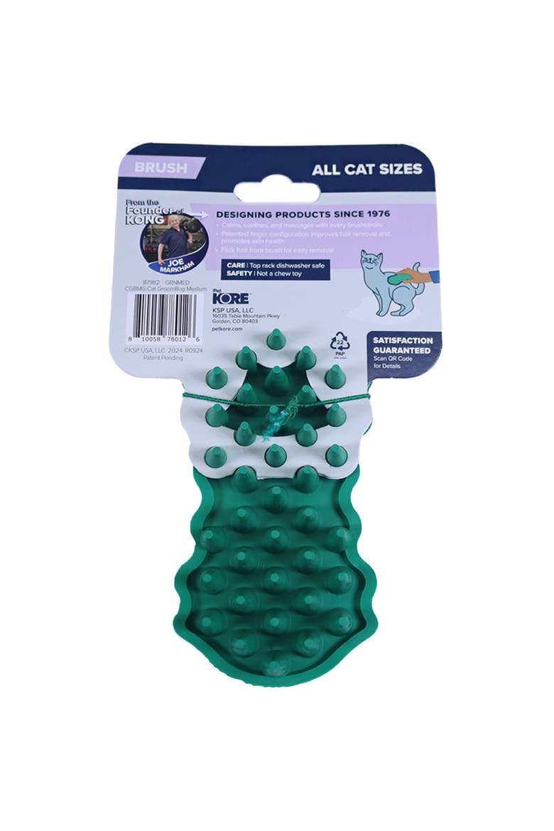 Deshedding Tool For Medium Sized Cats, Alternate, color, Green
