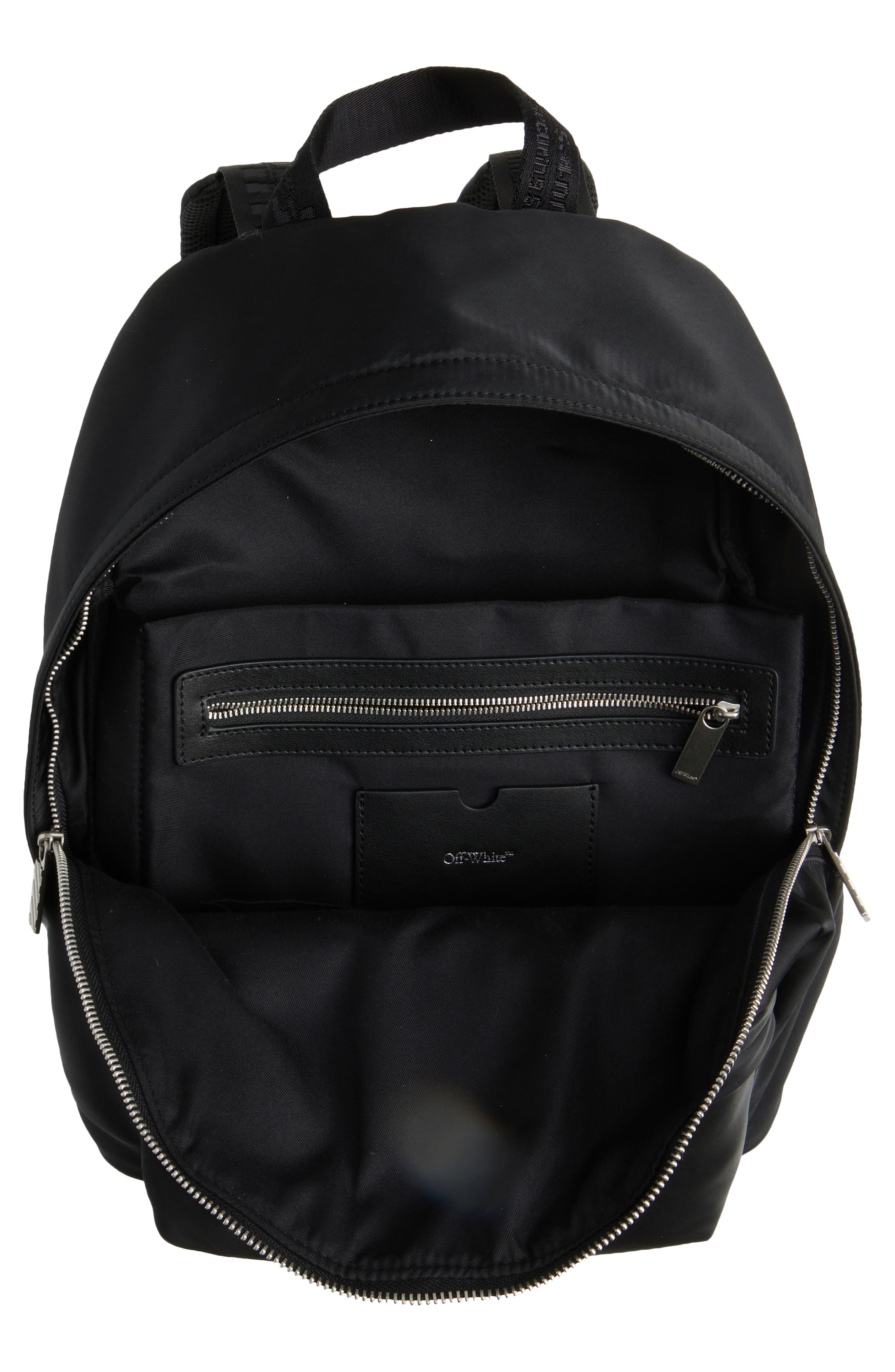 Off-White Classic Dome Nylon Backpack, Alternate, color, Black