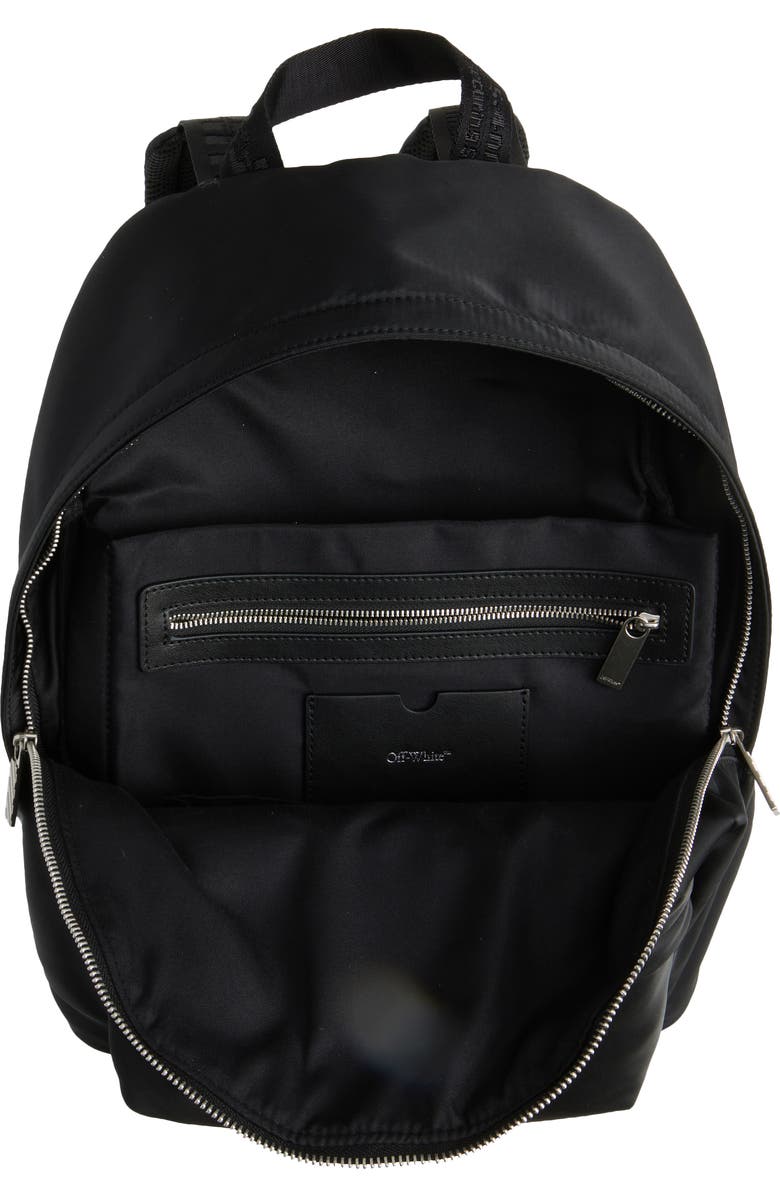 Off-White Classic Dome Nylon Backpack, Alternate, color, Black