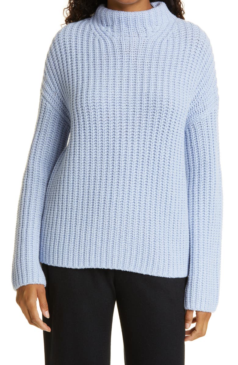 Vince Ribbed Wool & Cashmere Blend Mock Neck Sweater, Main, color, 