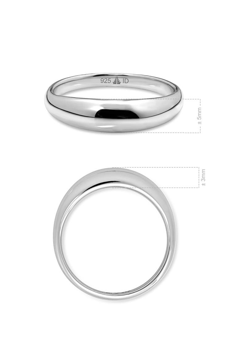 Dome Ring in Rhodium Plated Sterling Silver, Alternate, color, Silver