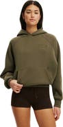 COTTON ON BODY Women's Active Plush Premium Graphic Raglan Hoodie