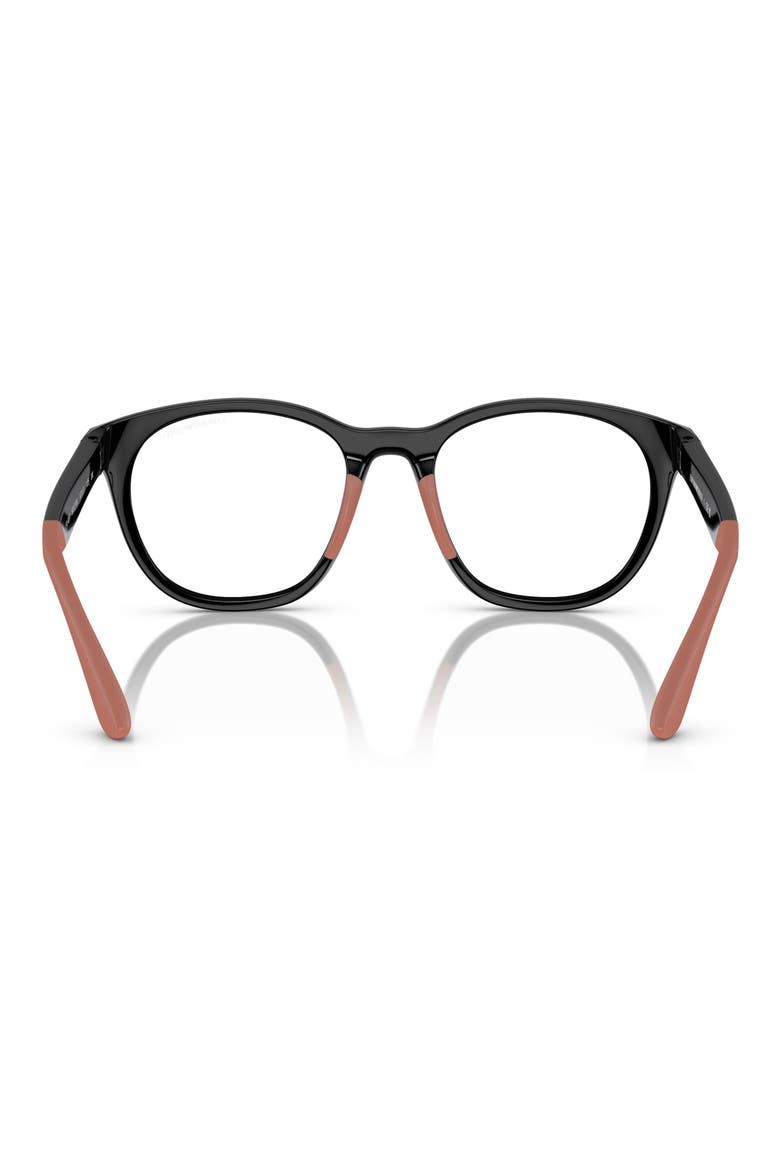 47mm Phantos Optical Glasses, Alternate, color, SHINY BLACK / CLEAR
