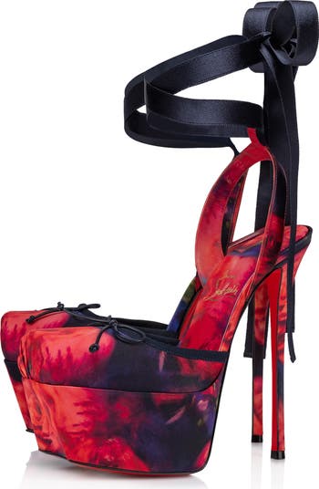 Platform stiletto 2024 red multi color