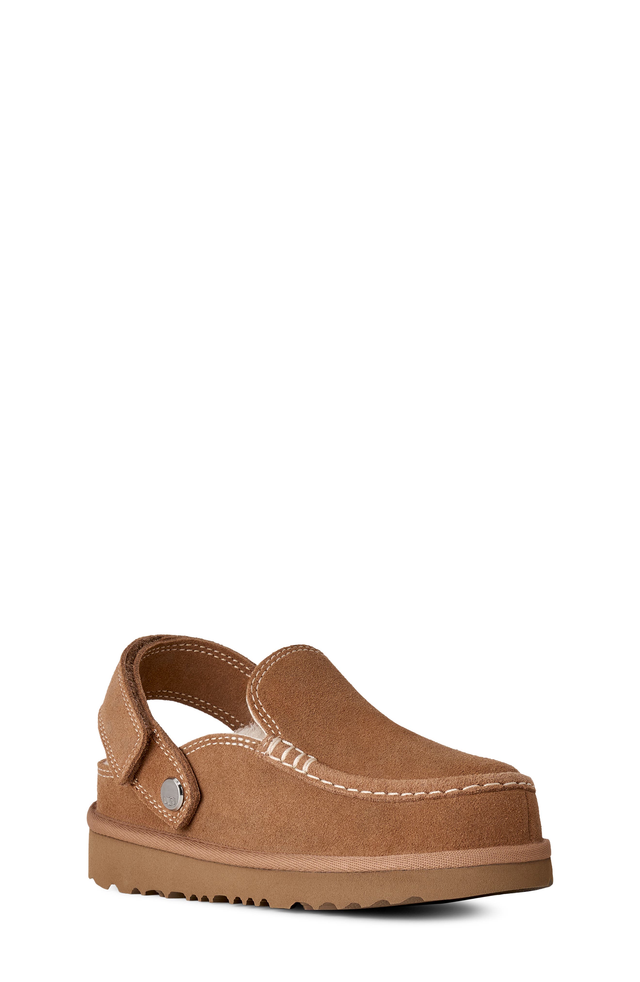 Kids' Goldenstar Evelina Genuine Sheepskin Lined Clog, Main, color, CHESTNUT