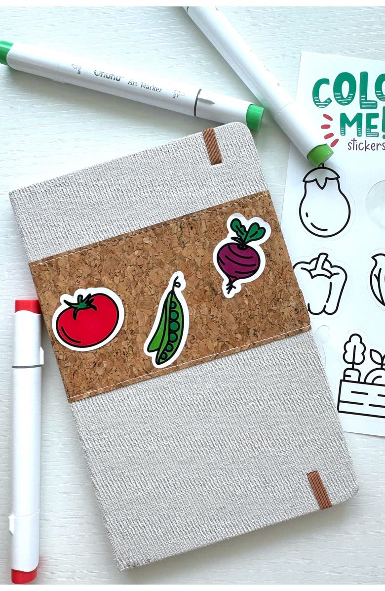 A Brighter Year Color Your Own Sticker Pages, Alternate, color, Fun Eats