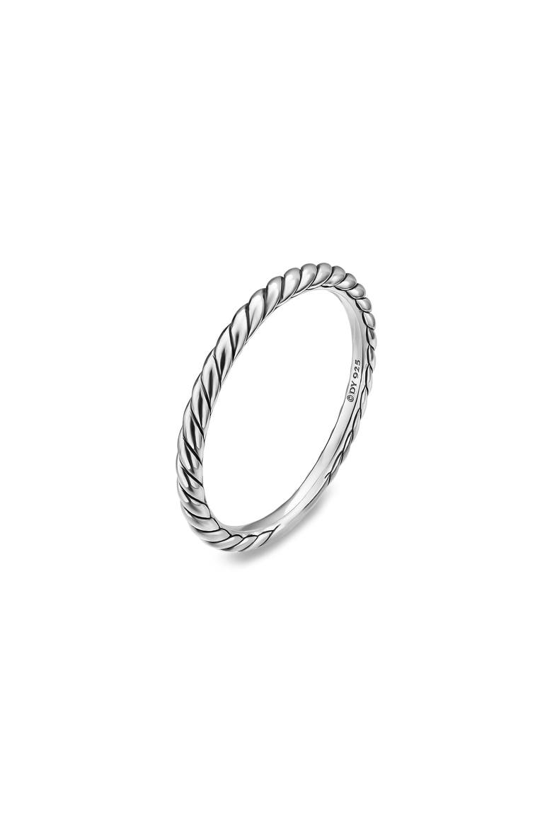 Cable Band Ring in Sterling Silver, 1.7mm, Alternate, color, SILVER