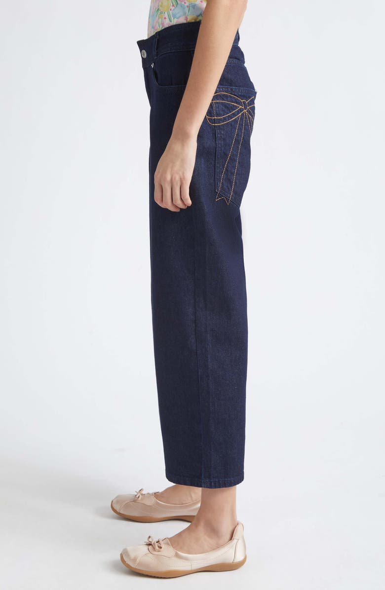 Sandy Liang Thesis Ankle Wide Leg Jeans, Alternate, color, Indigo