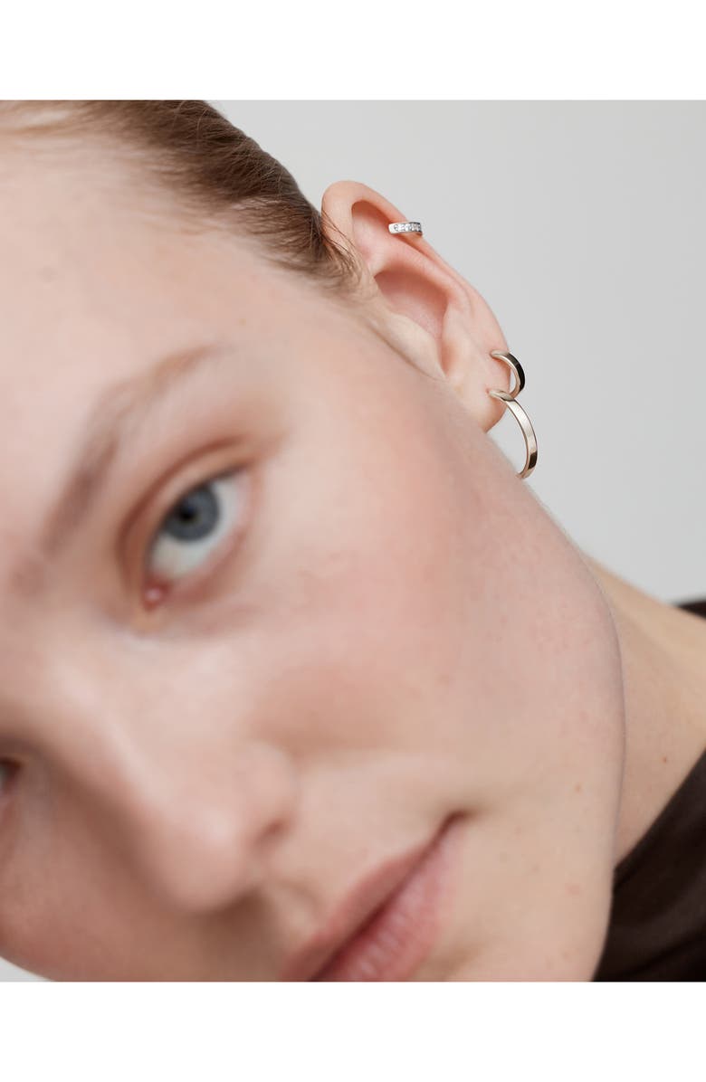 Monica Vinader Essential Huggie Hoop Earrings, Alternate, color, Sterling Silver