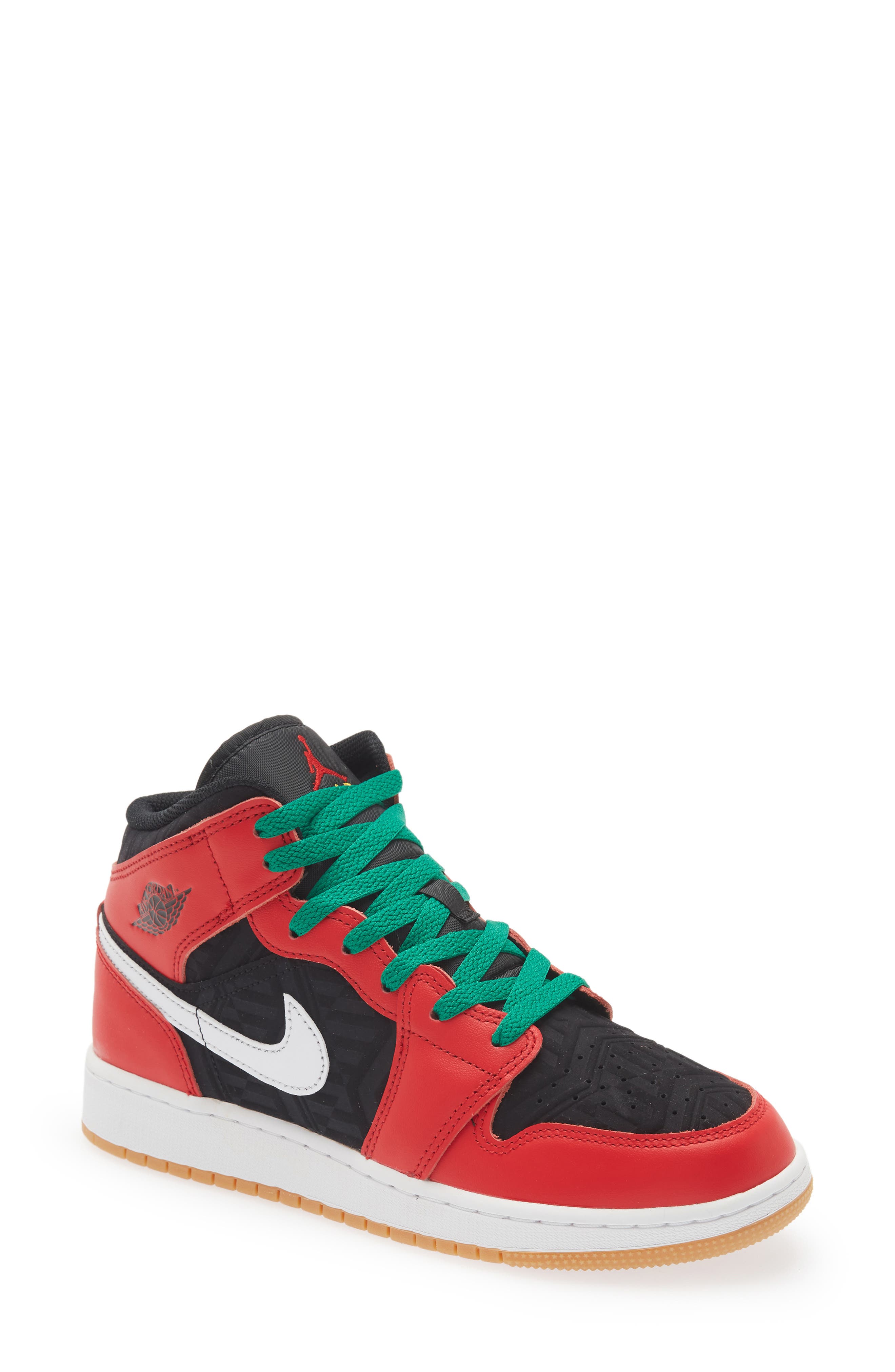 Nike Kids' Air Jordan 1 Mid SE Sneaker, Main, color, 