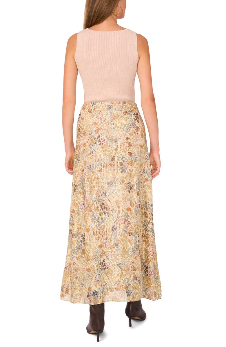 1.STATE Metallic Floral Maxi Skirt, Alternate, color, 