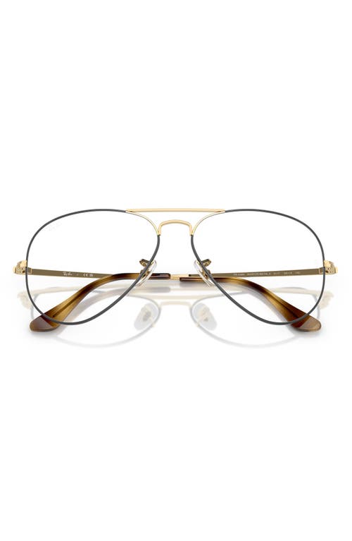 Ray Ban Ray-ban 55mm Optical Glasses In Gold Havana