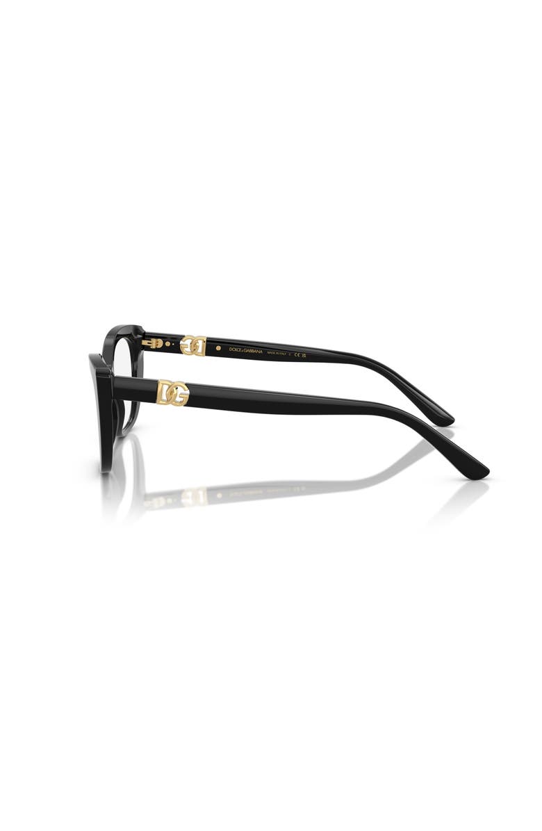 Dolce&Gabbana 52mm Cat Eye optical glasses, Alternate, color, Black
