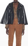 AS by DF Faith Recycled Leather Moto Cape