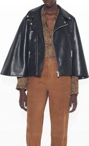 AS by DF Faith Recycled Leather Moto Cape