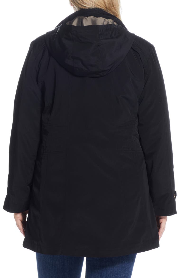 Water Resistant Raincoat, Alternate, color, BLACK